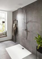 Colonne de douche Hansgrohe Crometta E240 1 jet EcoSmart mitigeur thermostatique Chromé 27281000