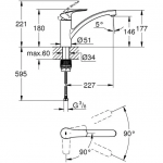 Grohe StartEco - Mitigeur d'évier, chrome 31685000