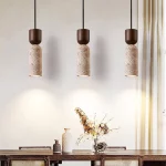 Lustre chevet wabi-sabi japonais ambiance zen chambre