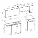 Cuisine Naturel Katarina Graphite Lux 2,4m finition graphite design minimaliste