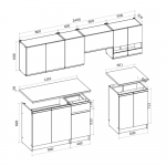 Cuisine Naturel Katarina Chêne Lux 2,4m finition chêne design sophistiqué