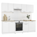 Cuisine Naturel Lila 2,4m design moderne blanc livea.fr