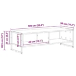 Meuble TV Industriel Chêne 100 cm – Design Moderne avec Rangement & Pieds Acier – Image 11