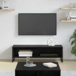 Meuble TV Industriel Chêne 100 cm – Design Moderne avec Rangement & Pieds Acier