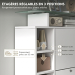 Meuble à chaussures blanc 12 paires | Étagère moderne gain de place