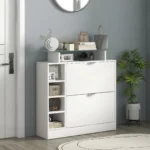 Meuble à chaussures blanc 12 paires | Étagère moderne gain de place