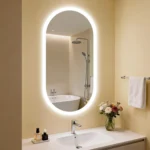 Miroir de salle de bain LED ovale – Anti-buée & éclairage rétroéclairé 80/100/120 cm – Image 4