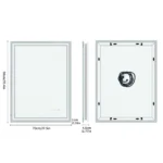 Miroir LED Salle de Bain Anti-Buée Rectangulaire Tactile – Éclairage 3 Couleurs – Image 8