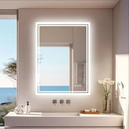 miroir salle de bain LED anti-buée Rectangulaire