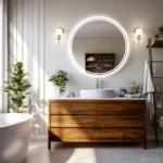 miroir rond LED salle de bain Anti-Buée 80cm/ 60 cm