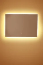 Ensemble Meuble Salle de Bain Suspendu 100 cm avec Miroir LED & Robinet Gris Brossé – Maelen