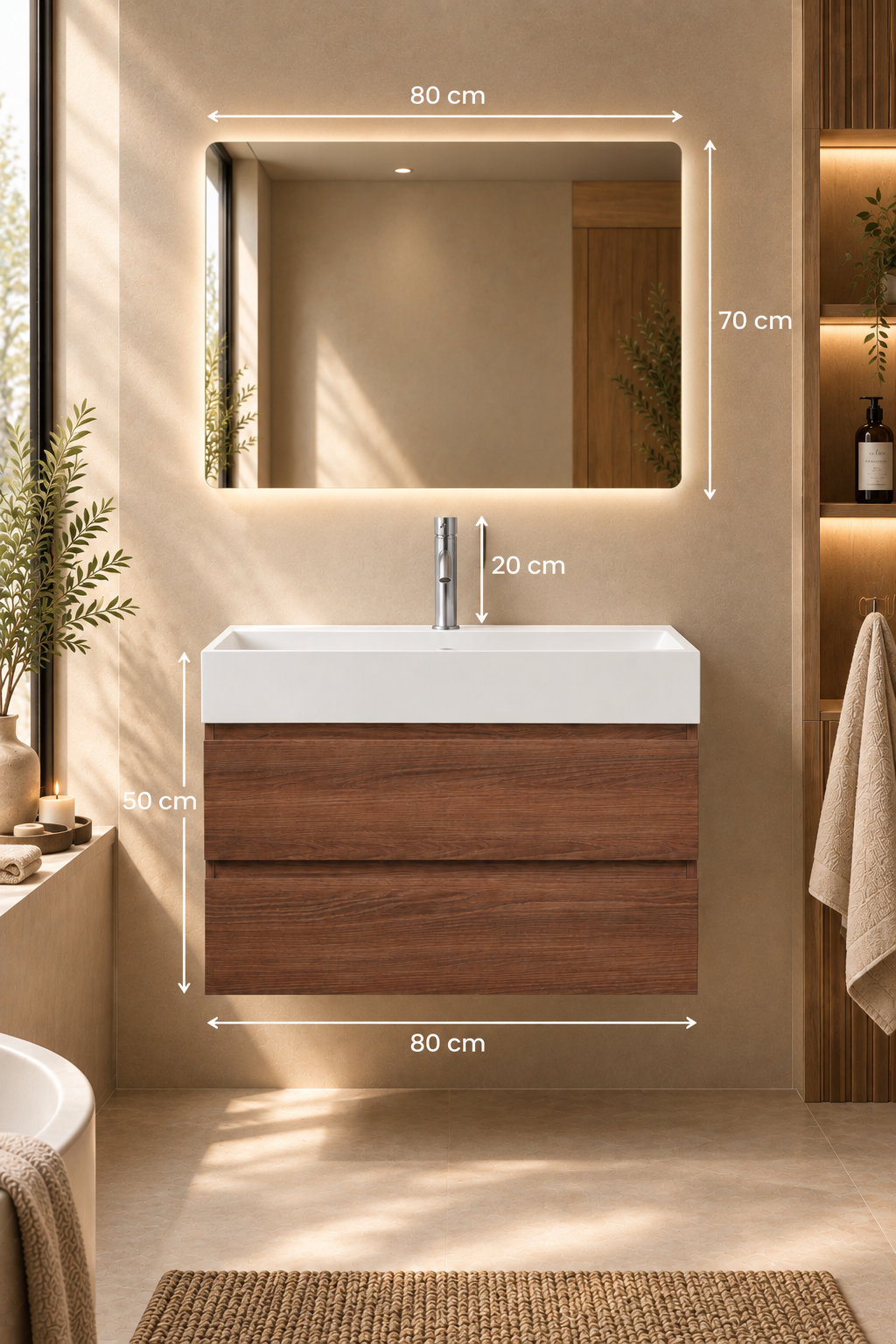 Dimensions robinet gris brossé hauteur 20 cm