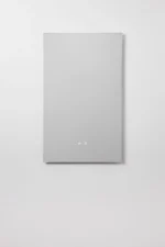Miroir mural rectangulaire 55x90 cm pour salle de bain avec lumière LED et anti-buée- Riben