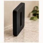 Rosace de serrure à clé Kuchinox LP2 Noir – vue de profil