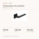 Poignée de porte intérieure Kuchinox Mursia — Noir – Image 6